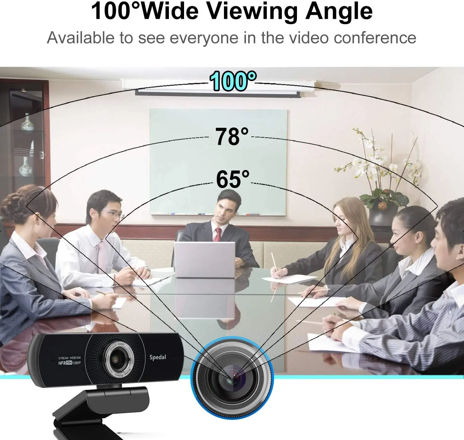 Top MF934H 1080P Hd 60fps Webcam con microfono per Computer portatile Desktop Meeting Streaming Web Camera Usb [Software]