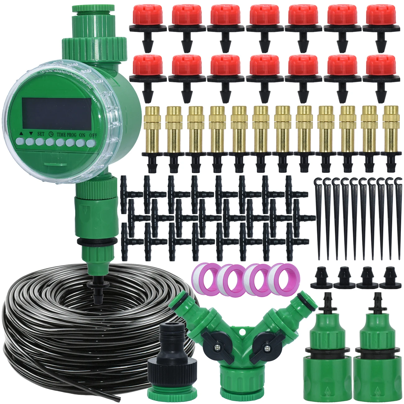 KESLA 5M-30M DIY automatyczne podlewanie ogrodu zestawy kontroler wody zegar z mikrootworami nawadnianie nawadnianie trawnik Greenhose Dripper