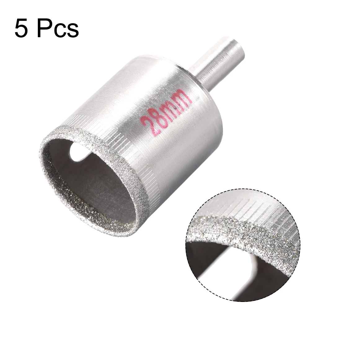 Prohex 28Mm Mata Bor Diamond Hole Saw untuk Kaca Keramik Porselen Ubin 5 Pcs