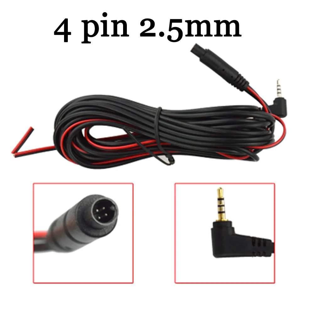 Car Rear View Camera Wire Cable Line 4 PIN 5 PIN  TO 2.5MM For Car DVR or Handheld GPS  6/10/15/20 Meter Reversing image