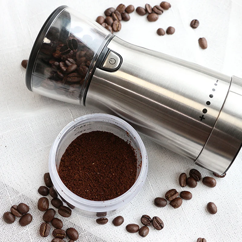 KDL-910 مطحنة حبوب القهوة الكهربائية المحمولة USB مطحنة منزلية أوتوماتيكية ماكينة القهوة الصغيرة سعة 35 جرام