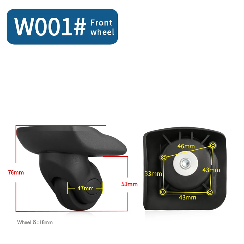 Vervanging Wielen Voor Bagage Koffer Voor En Na Wielen Reistas Wielen Reparatie Slijtvaste Mute Bagage Wielen