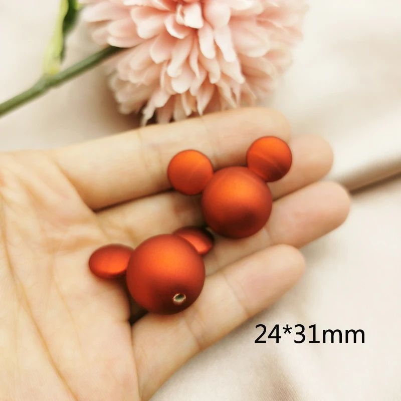 10pcs 24*31mm 3D Acrylic Mickey Charms Pendants For DIY Decoration Earrings Fashion Jewelry Accessory F568