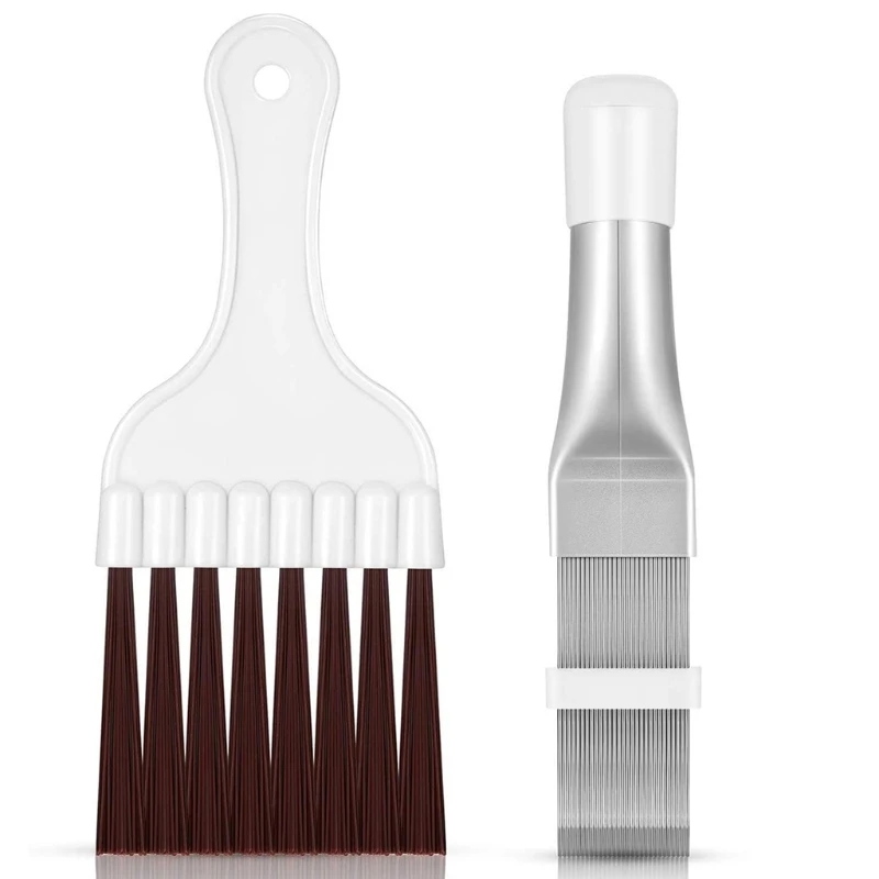 2 Pack Household Cleaning Brush Air Conditioner Condenser Cleaning Brush Kit Fin Cleaner Fin Evaporator Cleaning Tool