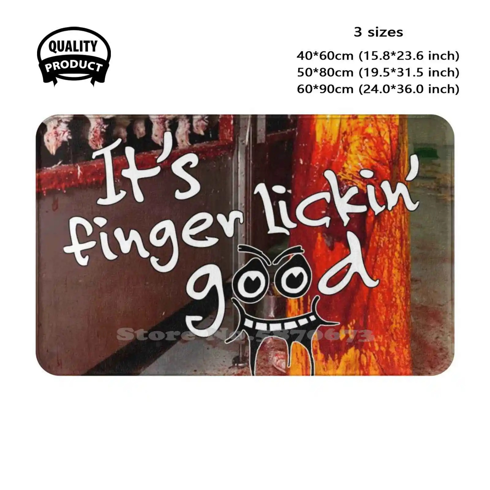 Diritti degli animali Fast Food cuscino morbido tappeto per la casa tappetino per auto tappeto per macellazione Horror diritti degli animali Fast Food pollo fritto crudeltà