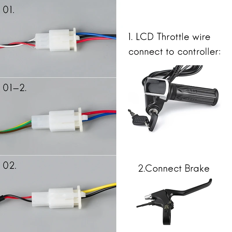 YINYUN DC Brush Motor Speed Controller 36V 800W 48V  Electric Scooter Bicycle E-bike Motorcycle Accessories Parts  YK31C