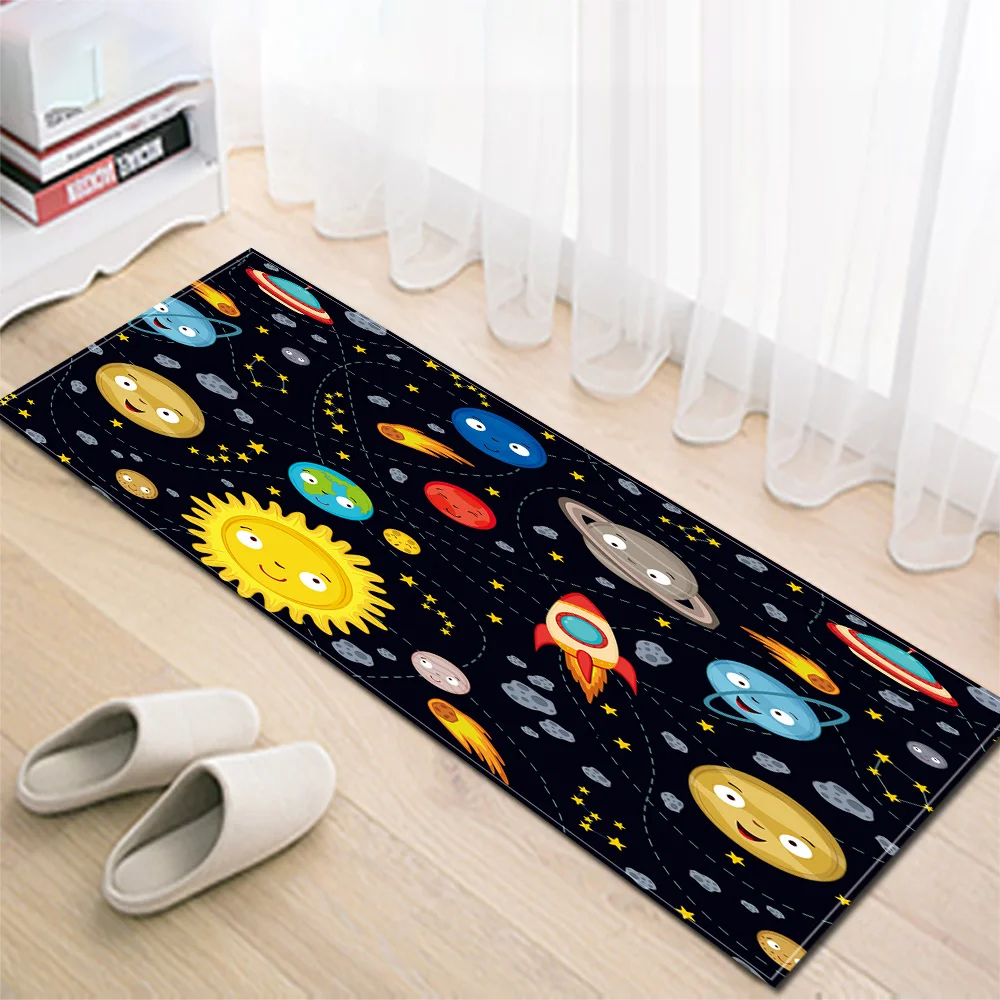 Cartoon Milky Way Carpet for the Living Room Rug Velvet Bedroom Rugs Illustration Kids Room Carpets Home Sofa Table Decor Mat