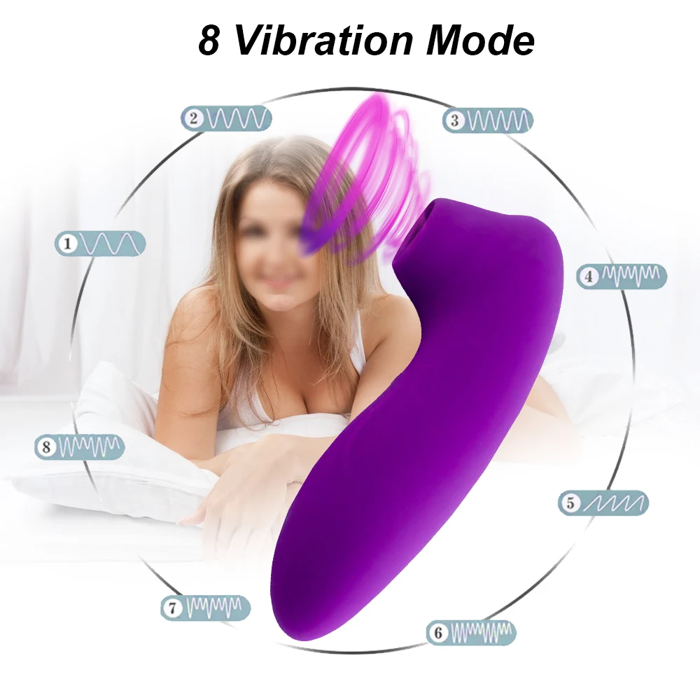 Magnetic Suction Charging Adult Female Clitoral Sucker Vacuum Vibrator Mouth Licking Nipples Sucking Tongue 8 Kinds Of Sex Toys