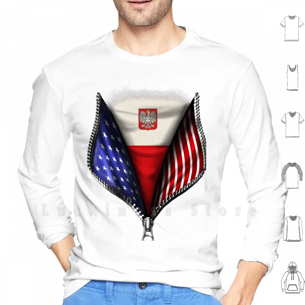 Poland Usa Flag Polish American hoodies Polish Polish Flag I Love Poland Zipper Polish