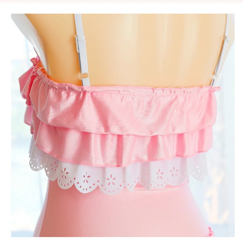 One Piece Swimsuit Cute Sexy Anime Cosplay Costume Women Kawaii Black Cat & Powder Rabbit Swimsuit Lolita Japanese Sukumizu