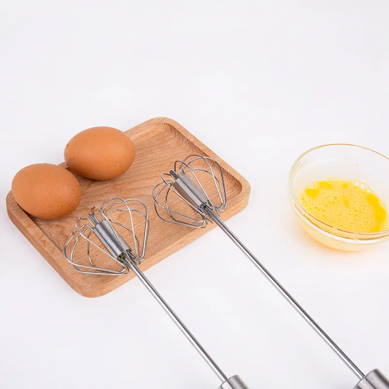 

3 Size Kitchen Tools Crack the Egg Cream Sauce Feeder Semi- Automatic Blender Hand Pressure Rotating Manual Eggbeater