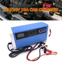 12V/24V 10A Car Charger Auto Truck Power Charge Smart AGM Lead Acid Gel Battery Charger For Starting Battery 70AH 100AH 120AH