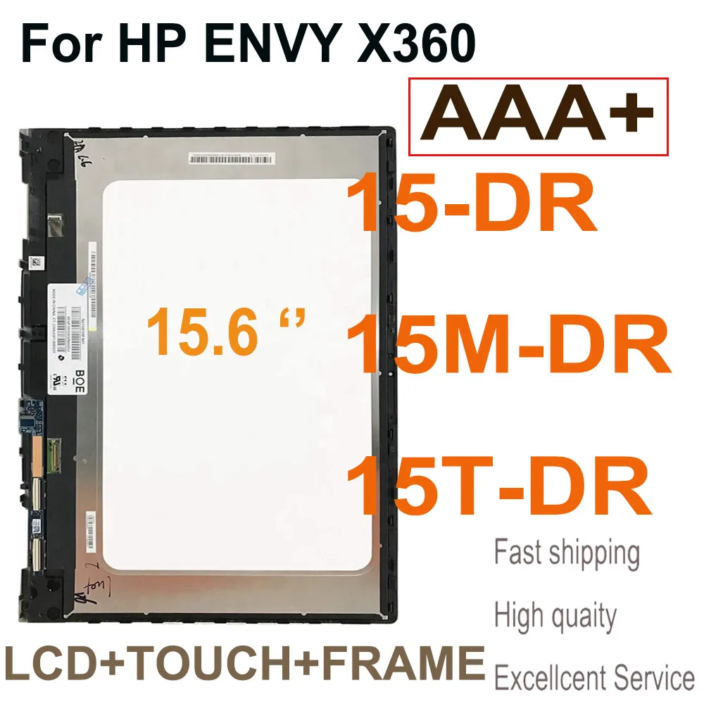 NEW 15.6'' LCD For HP ENVY X360 15-DR 15M-DR 15T-DR100 15-DR0012DX FHD L53545-001 UHD L53548-001 Touch Screen Digitizer Assembly