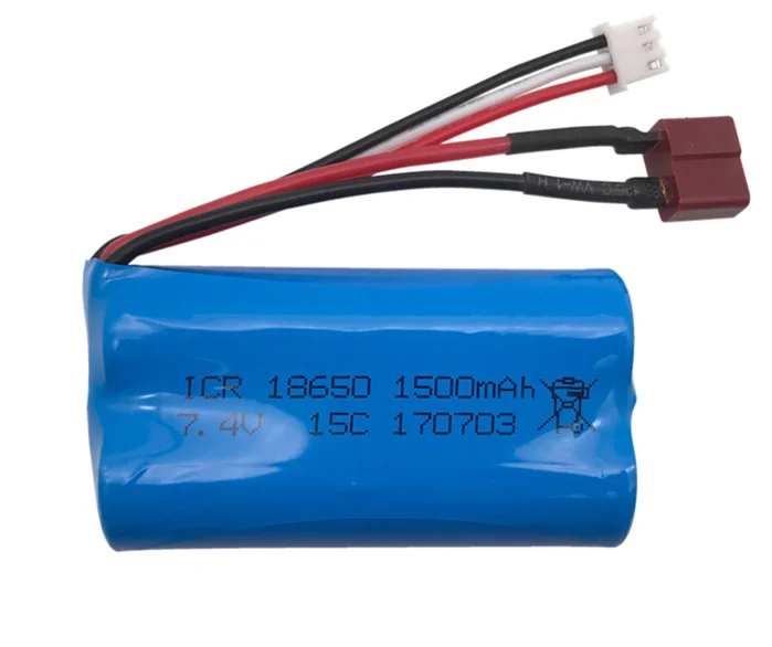 Литий-Полимерный Аккумулятор 7,4 В, 1500 мАч, 18650 для Udi U12A Syma S033g Q1 H100 H101 H102 H103 FT009 для радиоуправляемой модели самолета, штепсельная вилка SM/JST/T