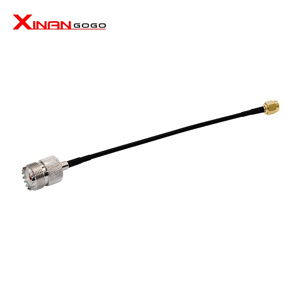  10PCS RF Coaxial cable SO239 UHF female to SMA male Straight type RG174 Cable 15CM Fast shipping