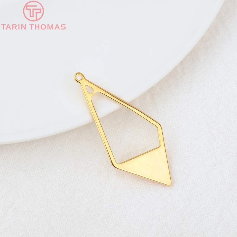 (1879)6PCS 28x57MM 24K Gold Farbe Messing Hohl Anhänger Charms Hohe Qualität Diy Schmuck Erkenntnisse Zubehör – Detail 9