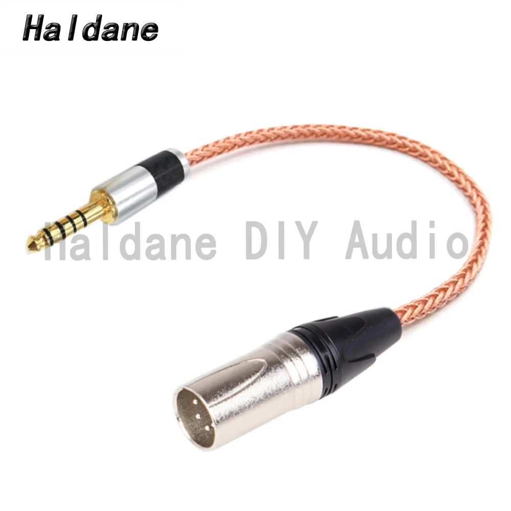 

Haldane 4.4mm Balanced Male to 4pin XLR Balanced Male OCC Single Crystal Copper Audio Adapter Cable 4.4 to XLR Connector