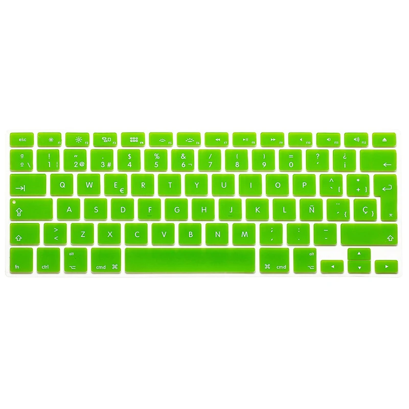Imagem -03 - Hrh-silicone Keyboard Cover para Macbook Air Pro Spanish Esp Retina 13 15 17 eu Versio Wholesale 100 Pcs
