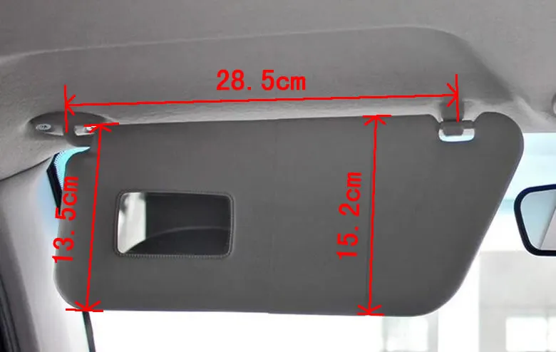 Auto accessories  sun visor for Chevrolet Spark 2007-2010 passenger side with makeup mirror sun-shading