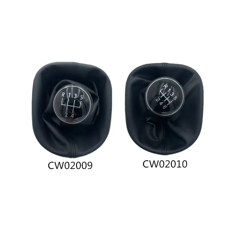 5/6 Speed For Volkswagen VW Caddy 2 II MK2 Touran Gear Shift Knob Lever Stick PEN Gaiter Boot Cover Black 2004-2009 CW02009