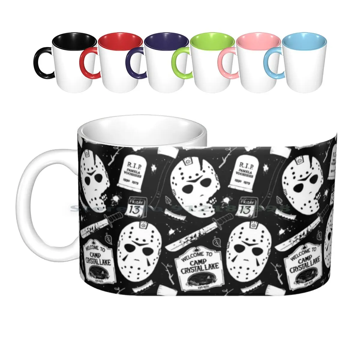 Welcome Ceramic Mugs Coffee Cups Milk Tea Mug Jason Voorhees Jason Voorhees Halloween Horror Crystal Lake Camp Crystal Lake