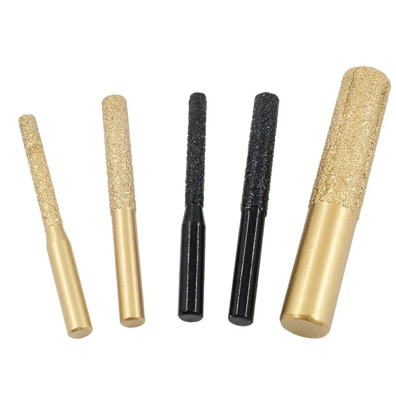 6.35มม.12.7มม.Brazed ตรงล้อเพชร Router Bit สำหรับหินอ่อนหินแกรนิตขอบโปรไฟล์/ตัด Router ไฟฟ้าหินแกรนิต