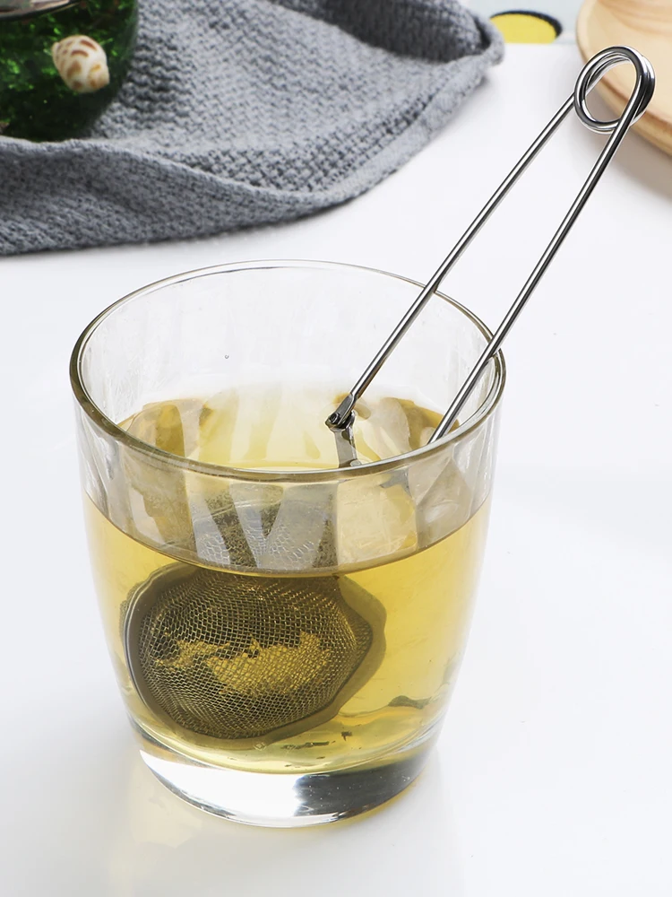 Infuseur à Thé Réutilisable en Acier Inoxydable, Sphère en Maille, Passoire à Café, Herbe, Filtre à Épices, Diffuseur avec Poignée, Boule