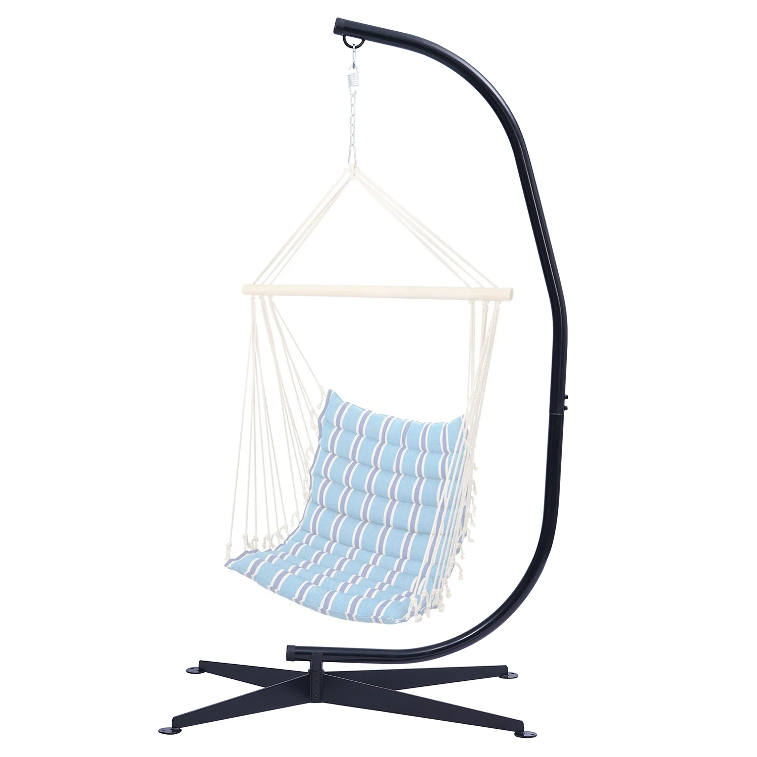 Hammock Chair Stand Only - Metal C-Stand for Hanging Hammock Chair Porch Swing - Indoor or Outdoor Use Durable 300 Pound