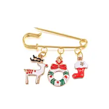 Safety Pins Brooches 10pcs with Rings #3