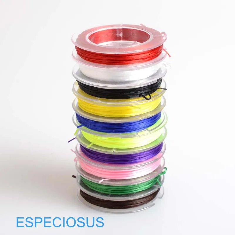 DIY  jewelry Beading Accessories Nylon Wire elastic Thread for bracelet Making Findings 10 Meter In A roll 10 different colors