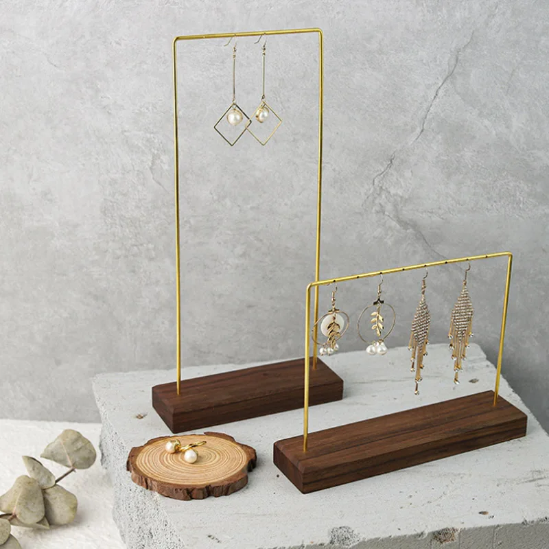 Fashion HotSale Walnut Wooden Large/Middle Size Necklace Bracelet Storage Jewelry Display Stand Simple Luxuious Earrings Storage