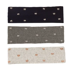 Geebro Women Metal bow Ribbed Headbands HairBands Casual Elastic Headwear Ladies Vintage Head Wraps Gift Hair Accessories