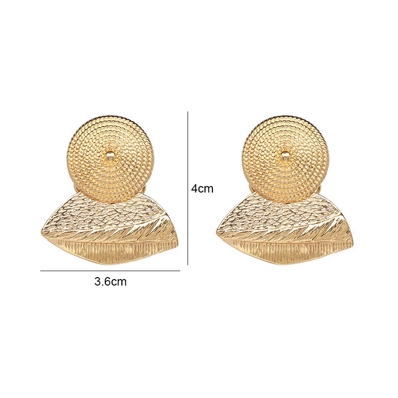 Exaggerated Dangle Earrings for Women Punk Personality Big Square Pendants Drop Earrings Heavy Ear Jewelry pendientes