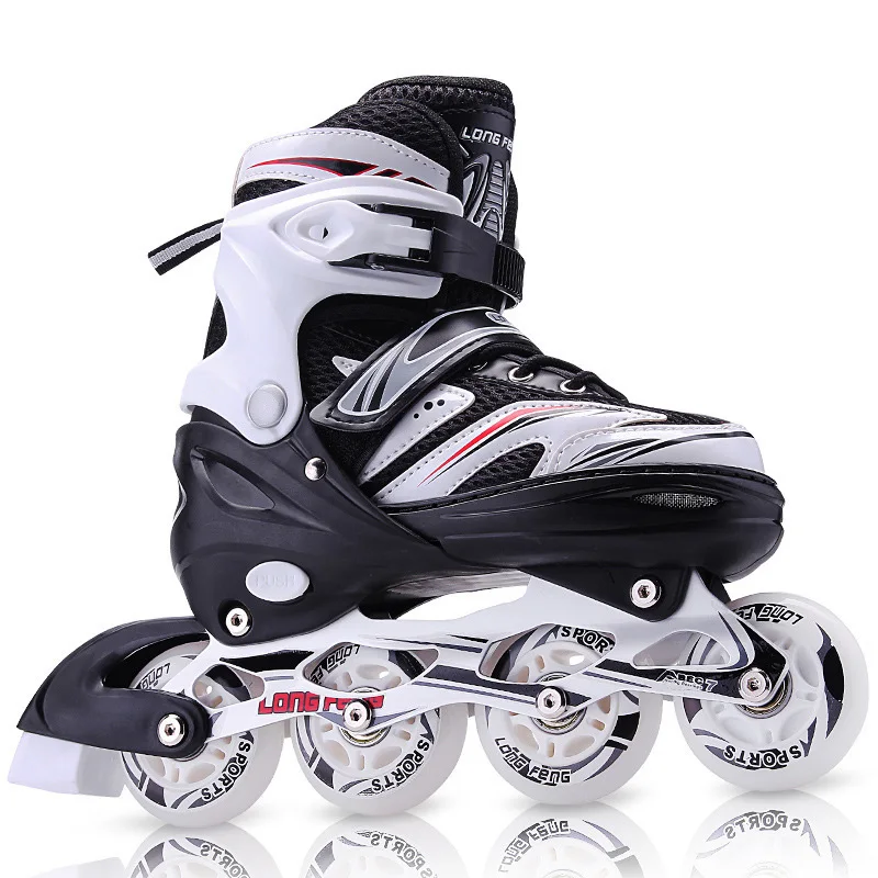 Purple Adjustable Illuminating Inline Skates With Light Wheels Roller Skates Outdoor Skates Shoes For Kids Adults Skating Boots