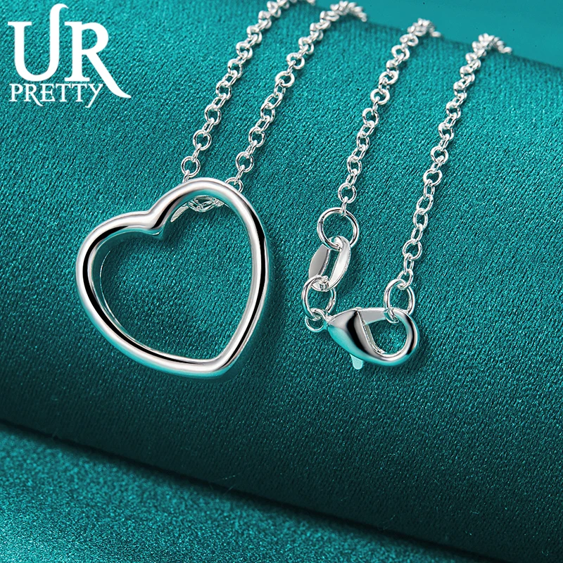 URPRETTY 925 Sterling Silver 18K Gold Irregular Water Drop Necklace 16/18/20/22/24/26/28/30 Inch Chain For Woman Wedding Jewelry image 3