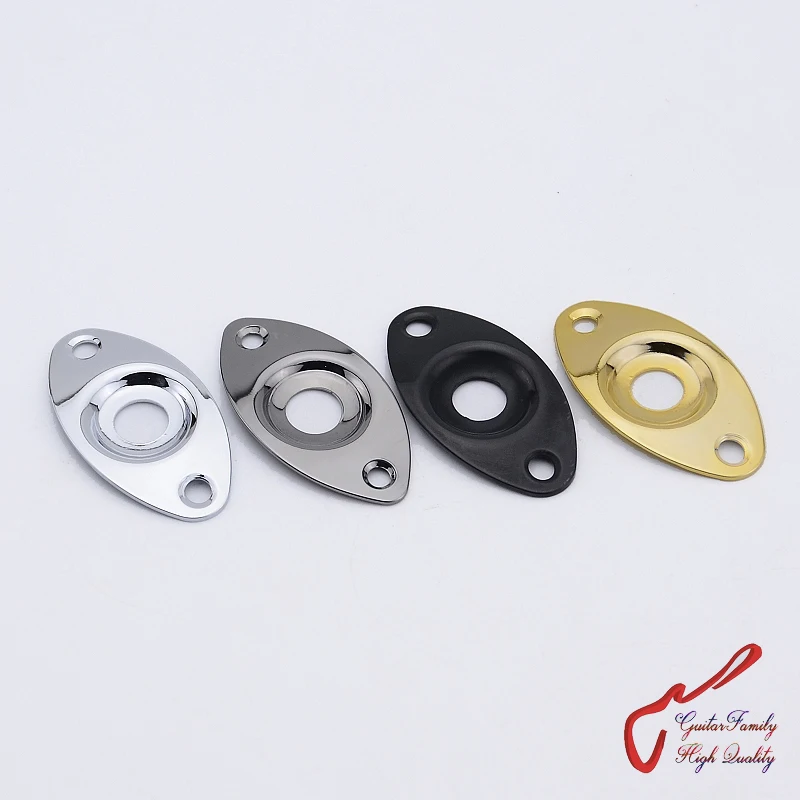 1 Piece Oval Curved  Metal Jack Plate For Electric Guitar  Bass  ( #0420 ) MADE IN KOREA