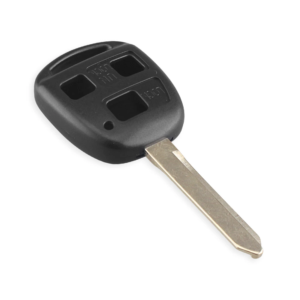 KEYYOU-carcasa de llave de coche remota, carcasa de 3 botones para Toyota Avensis 2008, Celica, RAV4, Prado, Camry, Corolla, YARIS, Land Cruiser, sin cortar