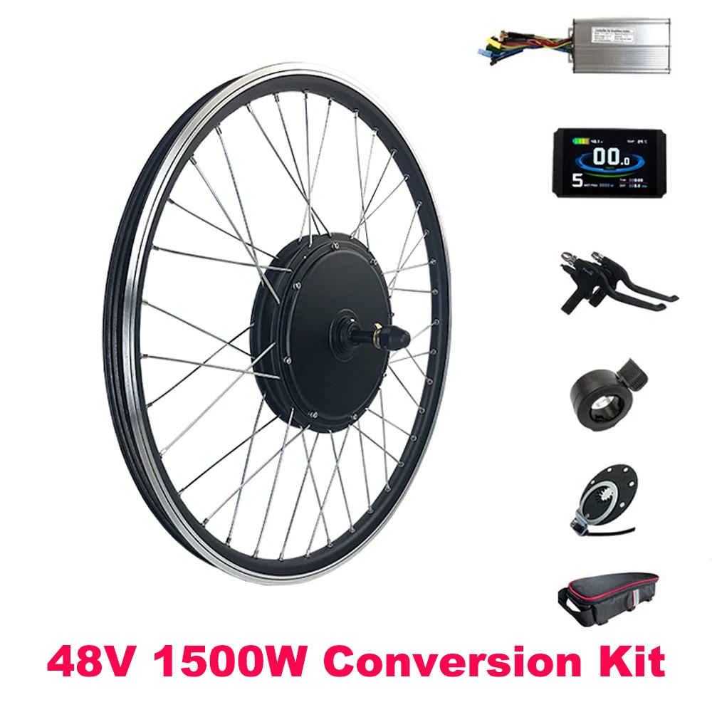 

Electric Bike Conversion Kit 48V 1500W Front Rear Brushless Hub Motor Wheel 20-28 inch 700C Rim For EBike Conversion Kit DIY