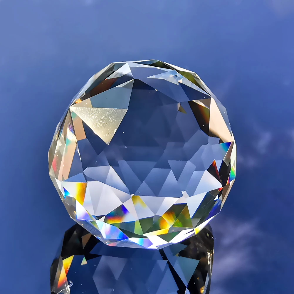 Piezas de repuesto para lámpara de araña, prismas de cristal transparente facetadas, atrapasoles, colgante de cortina de cuentas DIY, 40MM, 1 unidad