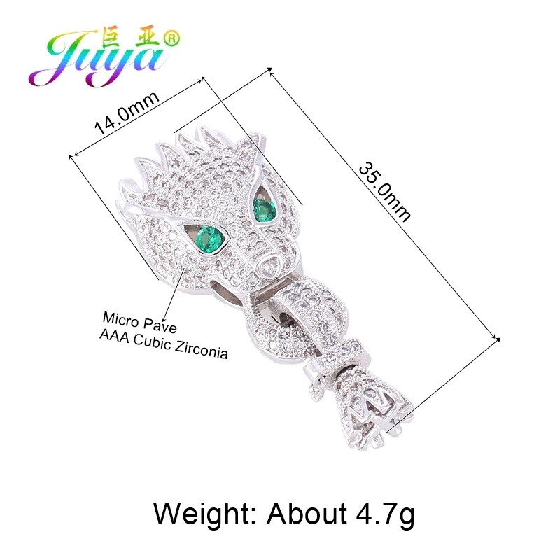 Juya DIY Beading Jewelry Components Leopard Tiger Hooks Dragon Clasps For Women Beadwork Crystal Tassels Pearls Jewelry Making