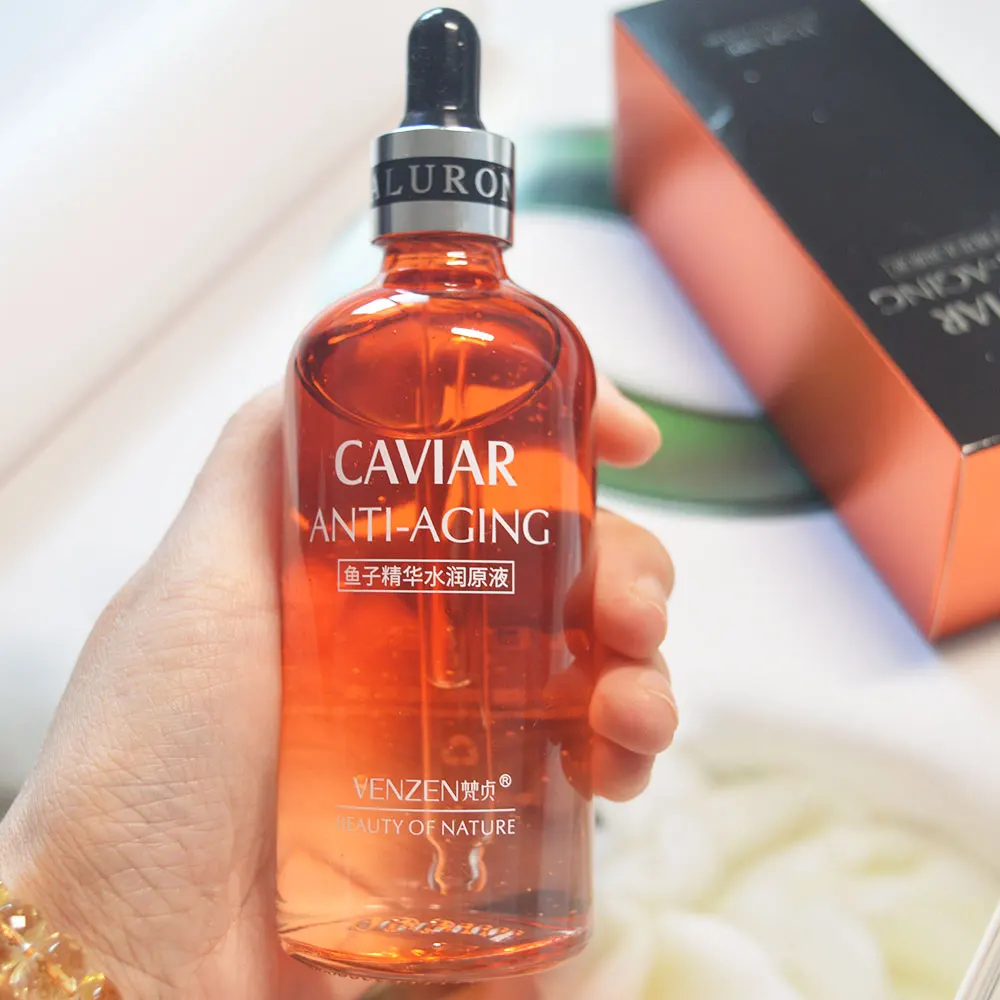 Pure Caviar Hyaluronic Acid Snail Face Serum Facial Moisturiser Nourishing Essence Skin Care Products Plant Anti Aging