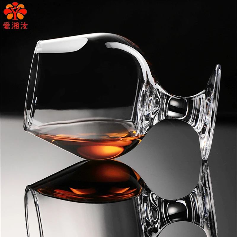 Brandy Snifters 6PCS,European Brandy Glass Low Leg Reinforced Unleaded Glass Various Sizes Can Hold Red Wine Cognac Whisky