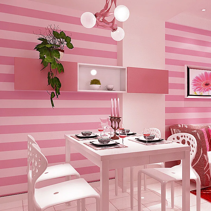 Imagem -03 - Papel de Parede para Quarto das Crianças Papel de Parede de Princesa para Sala de Estar Estilo Coreano Rosa Decoração da Casa 10m