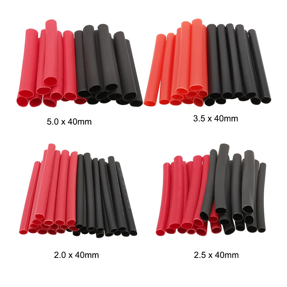 127 Pcs Heat Shrink Tubing Set 2:1 Thermoresistant Tube Red Black Shrink Wrapping Wire Protection Heat-shrinkable Sheath