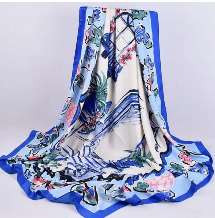 

Stunning butterfly Faux silk Wrap Scarf Shawl Stole Girls Soft Fashion Neckerchief Women Large 140*130cm 12 pcs/lot #3174