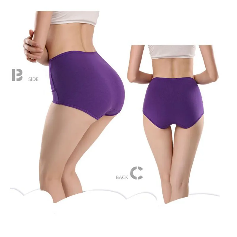 M-5XL Panties for Women High Waist Abdominal Underwear Cotton Seamless Briefs Girl Plus Size Underpant Intimates Female 3Pcs/Lot