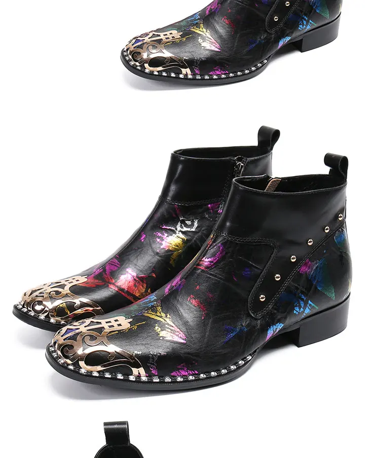 Sommer Mann spitz Frenulum Schuhe Kleid Stiefel Modell Show Schuhe Bankett Party personal isierte Rindsleder heiraten Herren schuhe – Detail 15