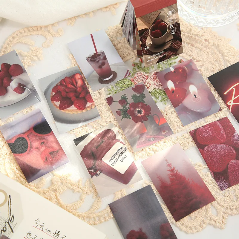 50Sheets Vintage Paper Sticker Book Diy Diary Planner Decoration moon Scenery INS Sticker Album Phone Scrapbooking Stationery