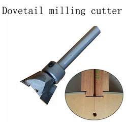 Dovetail milling cutter Woodworking milling cutter Milling cutter for connecting neck and body of guitar trimming machine 6.35mm