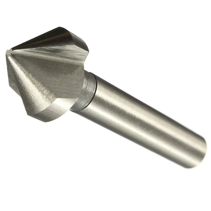 Gambo tondo 6pcs 3 Flauto 90 Gradi HSS Smusso Smussatura Cutter Fresa Strumento Svasatura Punta del trapano Set 6.3- 20.5 MILLIMETRI